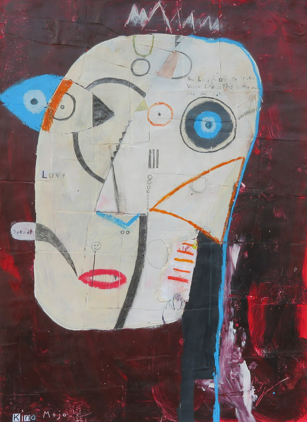 King Mojo - Mixed Media on Paper, 16 x 22"