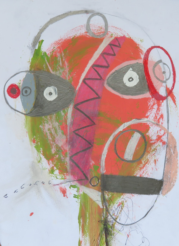 Fashionista - Mixed Media on Paper, 9 x 12 1/2"