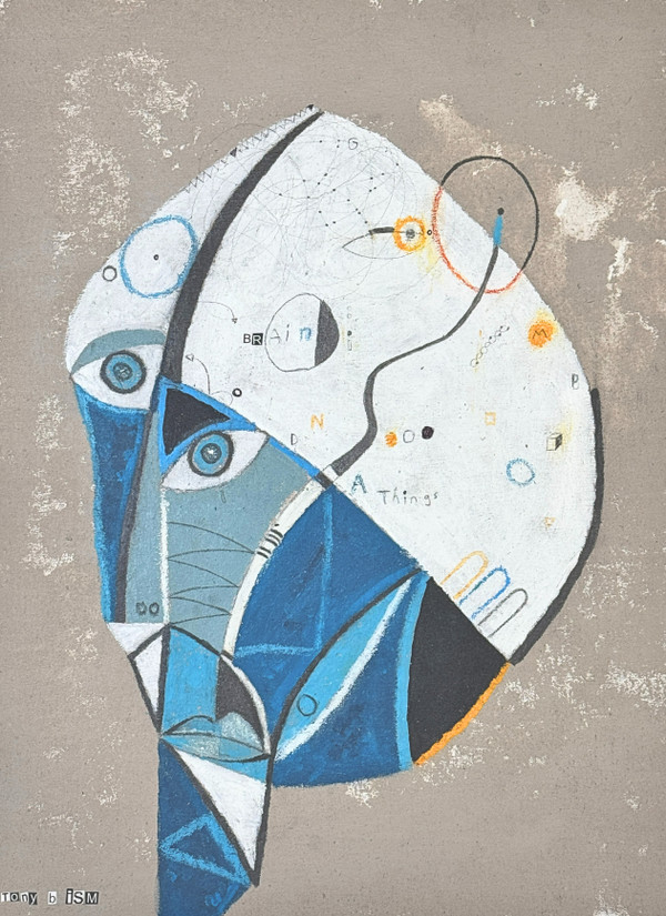 This piece created by Tonyism from Kansas City is an eye-catching and thought-provoking piece on unstretched canvas. Ready to frame by the collector.