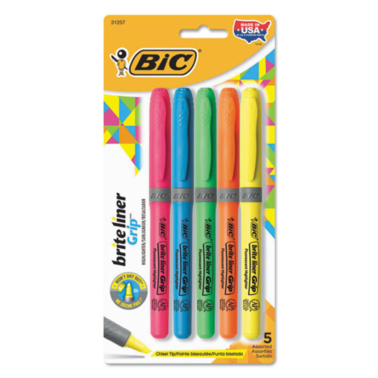 TekwriterUSA Britewriter Mini Highlighters, Assorted Colors