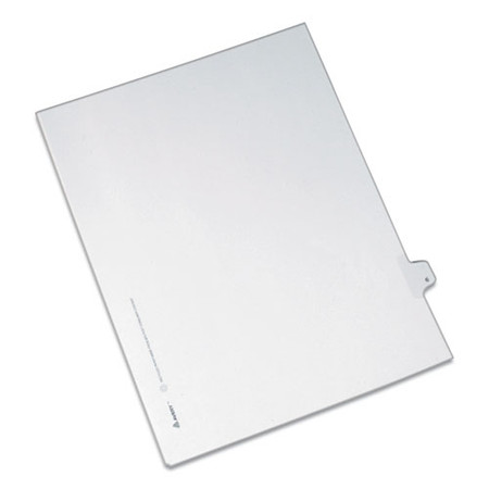 Preprinted Legal Exhibit Side Tab Index Dividers, Allstate Style, 10-tab, 6, 11 X 8.5, White, 25/pack