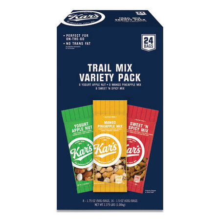 Trail Mix Variety Pack, Assorted Flavors, 24 Packets/box