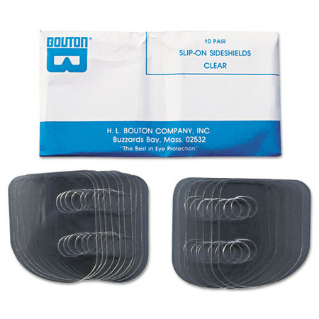 Slip-on Sideshields, Plastic, Clear, 10 Pairs/box