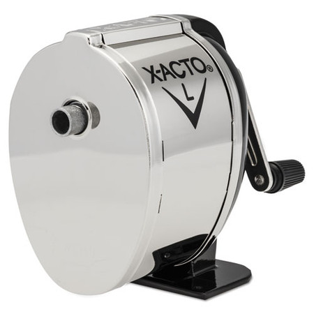 Model L Classroom Manual Pencil Sharpener, Manually-powered, 2.75 X 4.75 X 4.25, Black/nickel