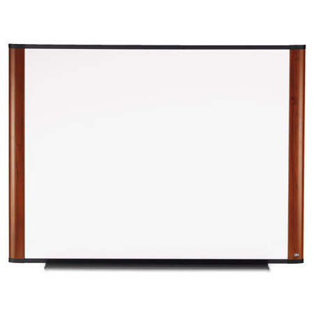 Melamine Dry Erase Board, 48 X 36, Mahogany Frame