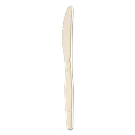 Smartstock Plastic Cutlery Refill, Knives, 7", Series-o Mediumweight Bio-blend Beige, 40/pack, 24 Packs/carton