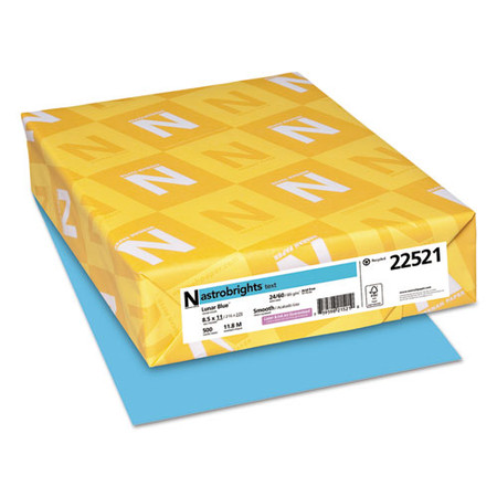 Color Paper, 24 Lb, 8.5 X 11, Lunar Blue, 500 Sheets/ream