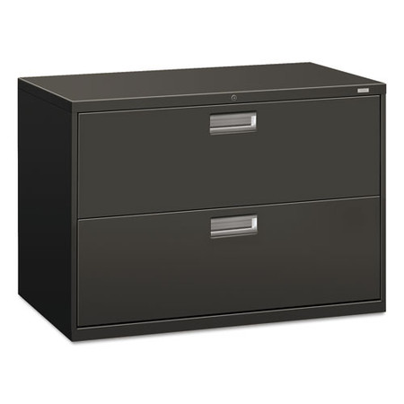600 Series Two-drawer Lateral File, 42w X 19.25d X 28.38h, Charcoal