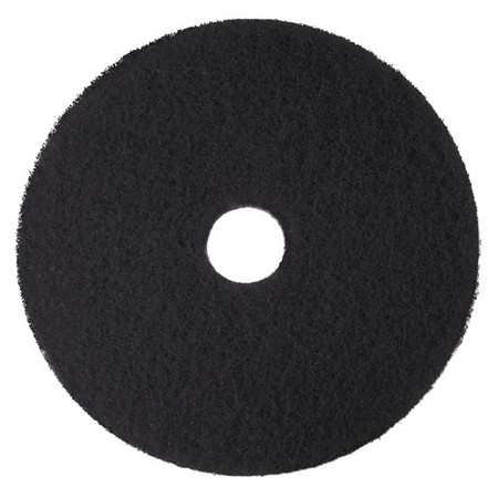 Low-speed High Productivity Floor Pads 7300, 16" Diameter, Black, 5/carton