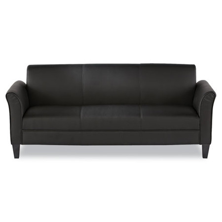 Alera Reception Lounge Furniture, 3-cushion Sofa, 77 X 31.5 X 32, Black