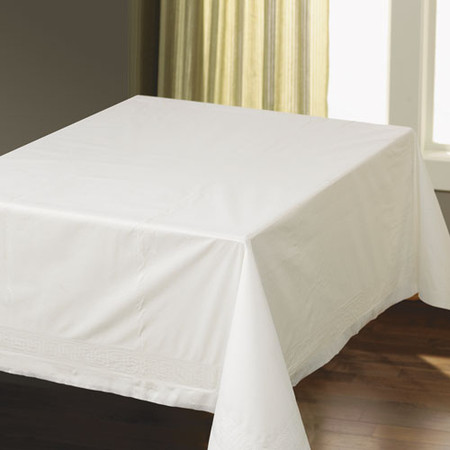 Tissue/poly Tablecovers, 82" X 82", White, 25/carton