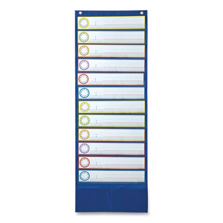 Deluxe Scheduling Pocket Chart, 13 Pockets, 13 X 36