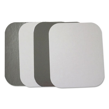 Flat Board Lids, For 1 Lb Oblong Pans, Silver, 1,000 /carton