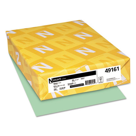 Exact Index Card Stock, 90 Lb, 8.5 X 11, Green, 250/pack