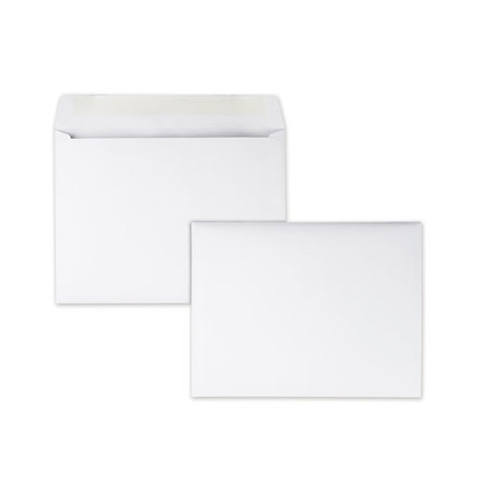 Open-side Booklet Envelope, #10 1/2, Hub Flap, Gummed Closure, 9 X 12, White, 100/box