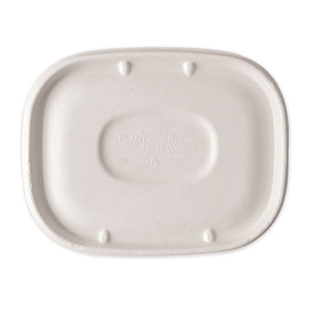 Fiber Lids For Fiber Containers, 8.9 X 6.9 X 0.4, Natural, 400/carton
