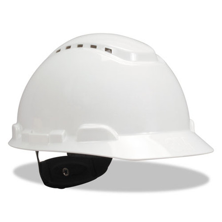 H-700 Series Hard Hat With Four Point Ratchet Suspension, Vented, White