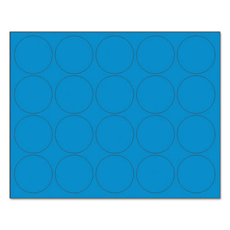 Interchangeable Magnetic Board Accessories, Circles, Blue, 3/4", 20/pack