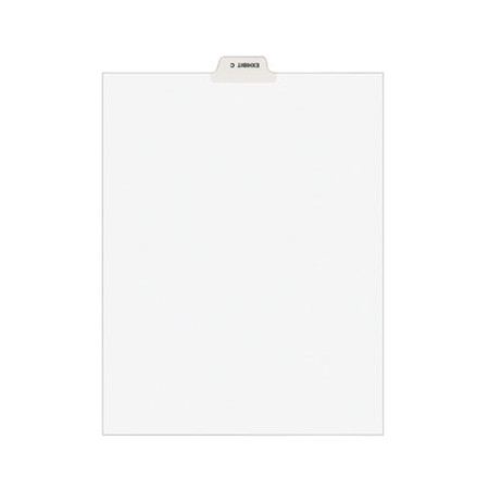 Avery-style Preprinted Legal Bottom Tab Divider, Exhibit C, Letter, White, 25/pk