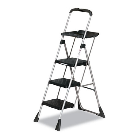 Max Work Platform, 55" Working Height, 225 Lbs Capacity, 3 Step, Black