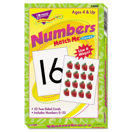 Match Me Cards, Numbers 0-25, 52 Cards, Ages 4 And Up