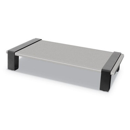 Modern Monitor Riser, 23.75" X 10.25" X 3.5", Black/gray, Supports 60 Lbs