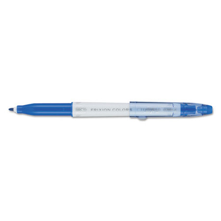 Frixion Colors Erasable Porous Point Pen, Stick, Bold 2.5 Mm, Blue Ink, White Barrel