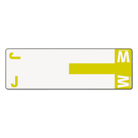 Alphaz Color-coded First Letter Combo Alpha Labels, J/w, 1.16 X 3.63, White/yellow, 5/sheet, 20 Sheets/pack