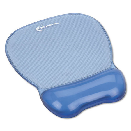 Gel Mouse Pad W/wrist Rest, Nonskid Base, 8-1/4 X 9-5/8, Blue