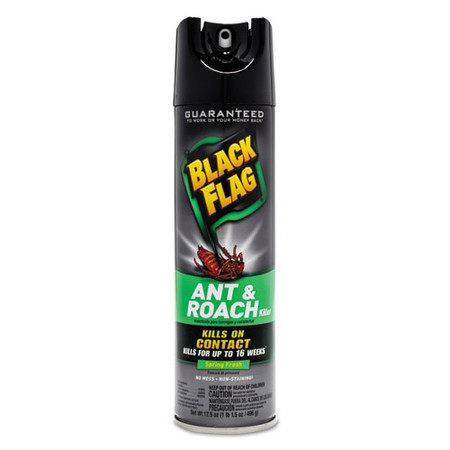 Black Flag Ant And Roach Killer, 17.5 Oz, Aerosol, 12/carton