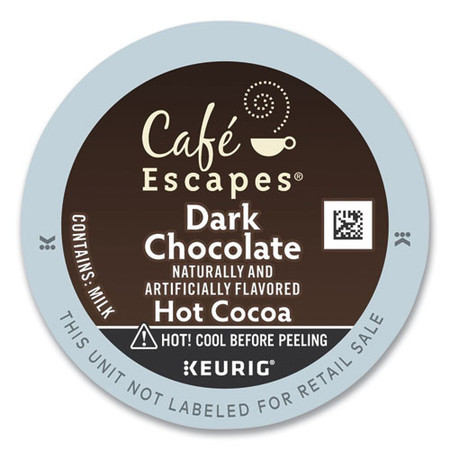 Café Escapes Dark Chocolate Hot Cocoa K-cups, 24/box