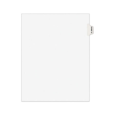 Avery-style Preprinted Legal Side Tab Divider, Exhibit B, Letter, White, 25/pack, (1372)