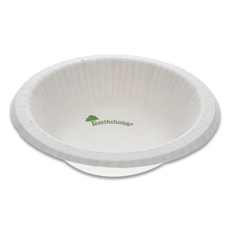 Earthchoice Pressware Compostable Dinnerware, Bowl, 12 Oz, White, 750/carton