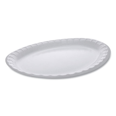 Laminated Foam Dinnerware, Platter, Oval, 11.5 X 8.5, White, 500/carton