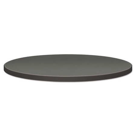 Self-edge Round Hospitality Table Top, 36" Dia., Steel Mesh/charcoal