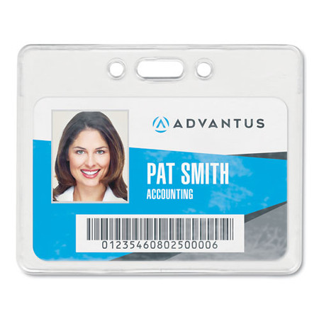 Proximity Id Badge Holder, Horizontal, 3.75 X 3, Frosted Transparent, 50/pack