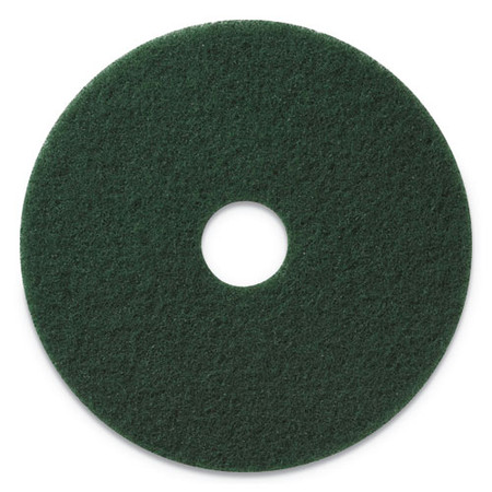Scrubbing Pads, 13" Diameter, Green, 5/carton