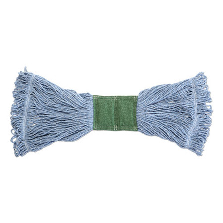 Scrubbing Wet Mop, Cotton/synthetic Blend, 19" X 6", Blue