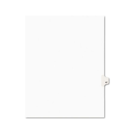 Preprinted Legal Exhibit Side Tab Index Dividers, Avery Style, 10-tab, 67, 11 X 8.5, White, 25/pack, (1067)