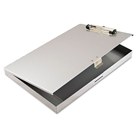 Tuffwriter Recycled Aluminum Storage Clipboard, 0.5" Clip, Holds 8.5 X 11 She Gray
