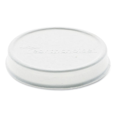 Earthchoice Compostable Fiber-blend Soup Cup Lid, For 8-16 Oz Soup Cups, 4" Diameter, White, 500/carton