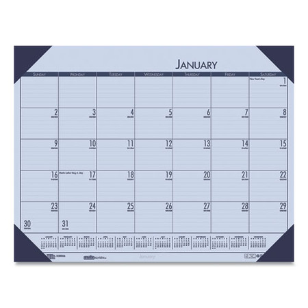 Recycled Ecotones Sunset Orchid Monthly Desk Pad Calendar, 22 X 17, 2022