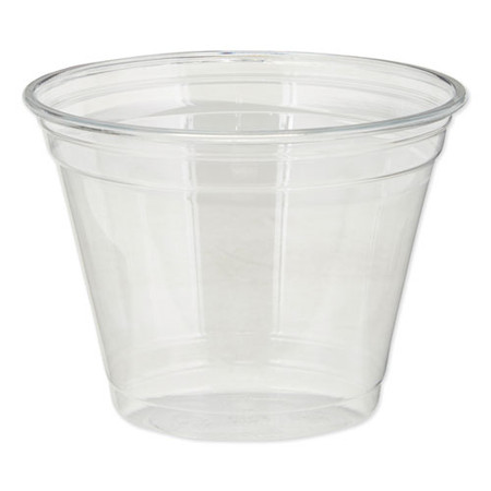 Clear Plastic Pete Cups, 9 Oz, Squat, 50/sleeve, 20 Sleeves/carton
