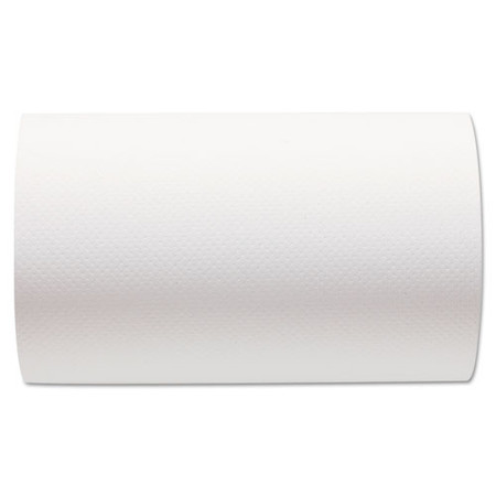 Hardwound Paper Towel Roll, Nonperforated, 9 X 400ft, White, 6 Rolls/carton