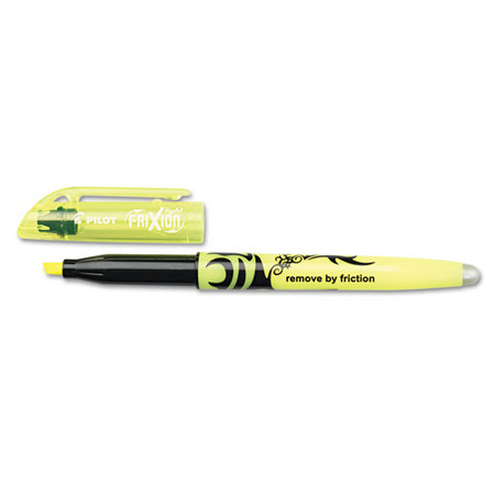 Frixion Light Erasable Highlighter, Yellow Ink, Chisel Tip, Yellow/black Barrel, Dozen
