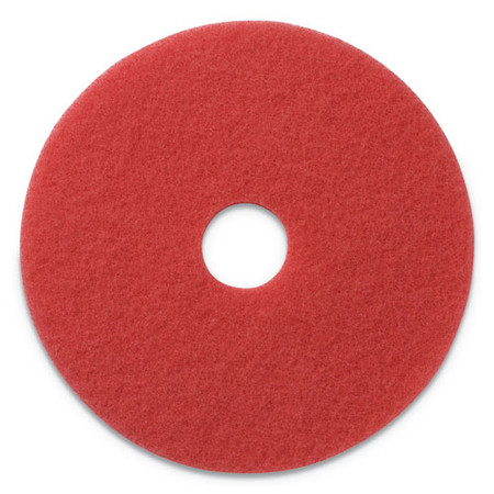 Buffing Pads, 14" Diameter, Red, 5/carton