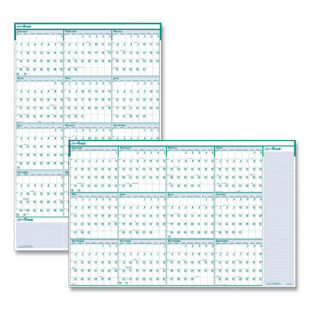 Recycled Express Track Reversible/erasable Yearly Wall Calendar, 24 X 37, 2022