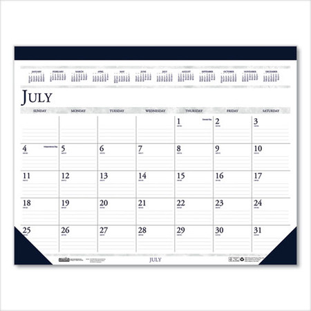 100% Recycled Academic Desk Pad Calendar, 14-month, 22 X 17, 2021-2022
