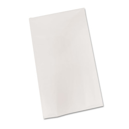 Plastic Table Cover, 54" X 108", White, 6/pack