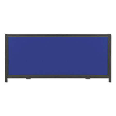 Display System Optional Header Panel, Fabric, 24 X 10, Blue/gray/black Pvc Frame